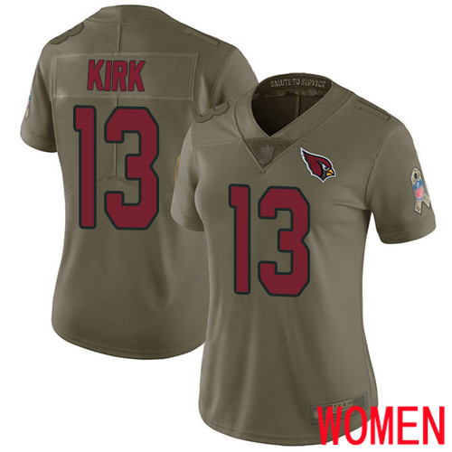 Arizona Cardinals Limited Olive Women Christian Kirk Jersey NFL Football #13 2017 Salute to Service->arizona cardinals->NFL Jersey